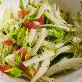 白菜とセロリとトマトのオリーブオイルサラダ